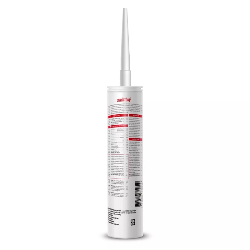 Smartbuy All Purpose 100% Clear Silicone Sealant Adhesive For Glass