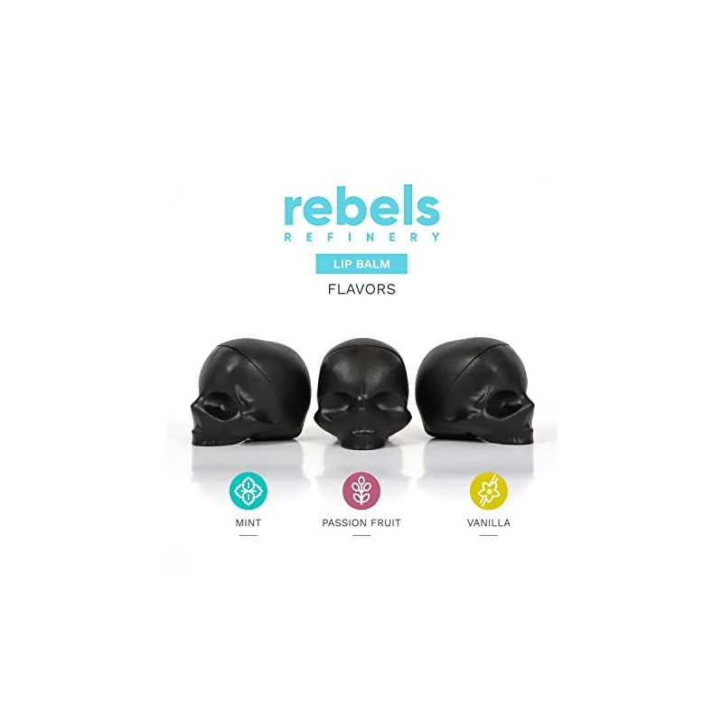 Rebels Refinery - Skull-Shaped Lip Balm for Shine-Free Moisturizing -