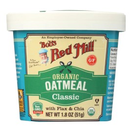 UD_Bob's Red Mill-Organic Gluten-Free 1.8 oz Cup Oatmeal Case of 12 Classic Instant Dried Cereal in Bulk Bottles