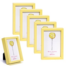 Winlor Mini Magnetic Picture Frame 2x3'' Yellow 6pcs/set, PF11Y