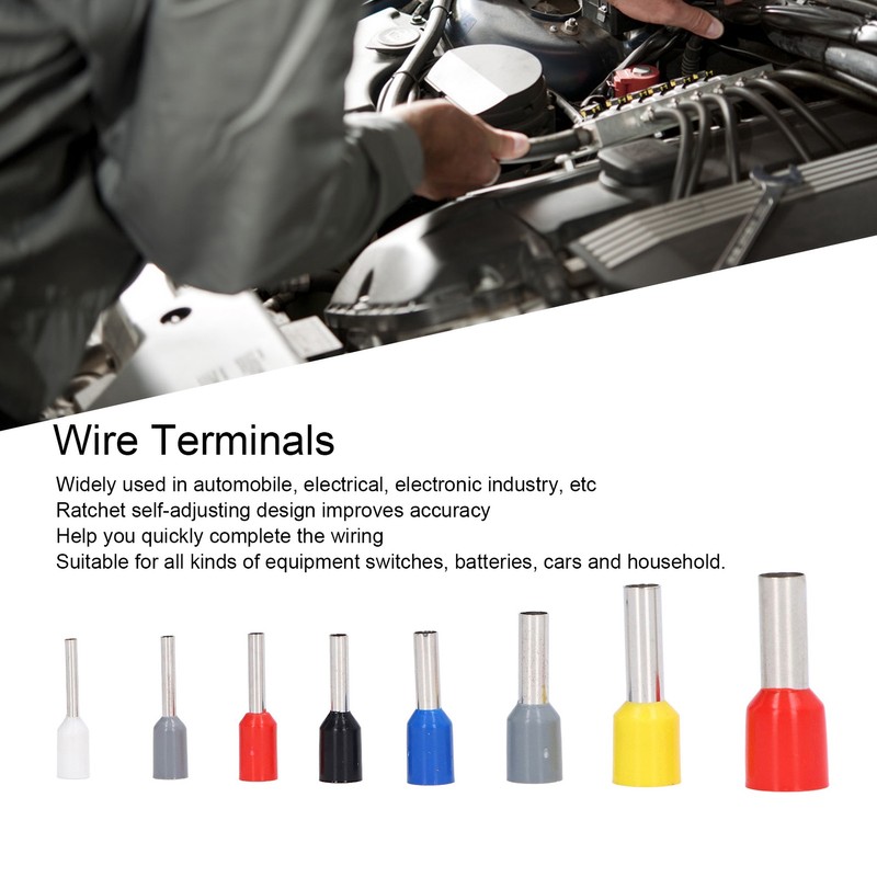 1800Pcs/Box Electrical Wire Connectors 8 Types Adjustable Wire Crimp Terminals