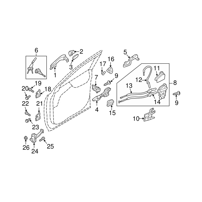Kia Genuine Outside Door Handle Chrome Right Side for 16-19