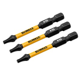 DEWALT FLEXTORQ Torx T15 Bits 3Pk, 1/4 x 2-1/4in for Impact Drivers & Drills, Hex Shank (DWAF2TX15IR3)