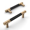 Amerdeco 10 Pack Champagne Bronze and Black Knurled Cabinet Pulls