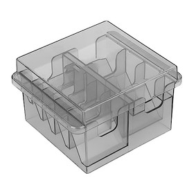 Caja de Almacenamiento de Peine L¨ªmite, Cortadora de Pelo, Pinza de Posicionamiento, Organizador, Estuche Transparente Gris (Black)