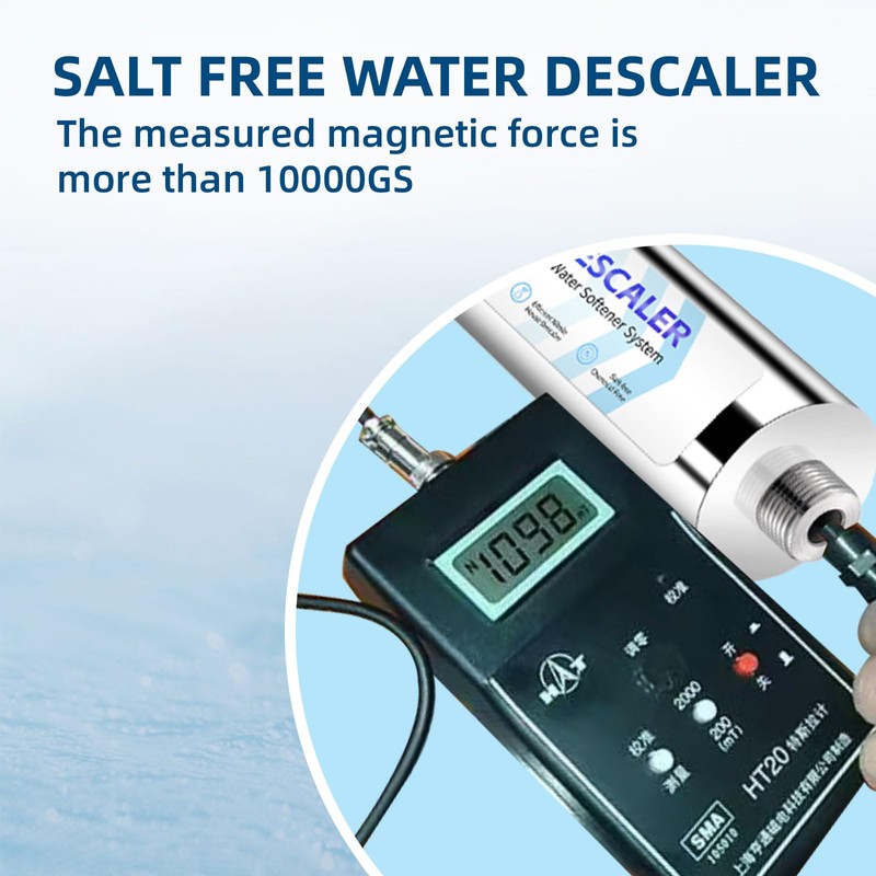Salt-Free Water Descaler Whole House, Scale Water Softener System, ¾-Inch