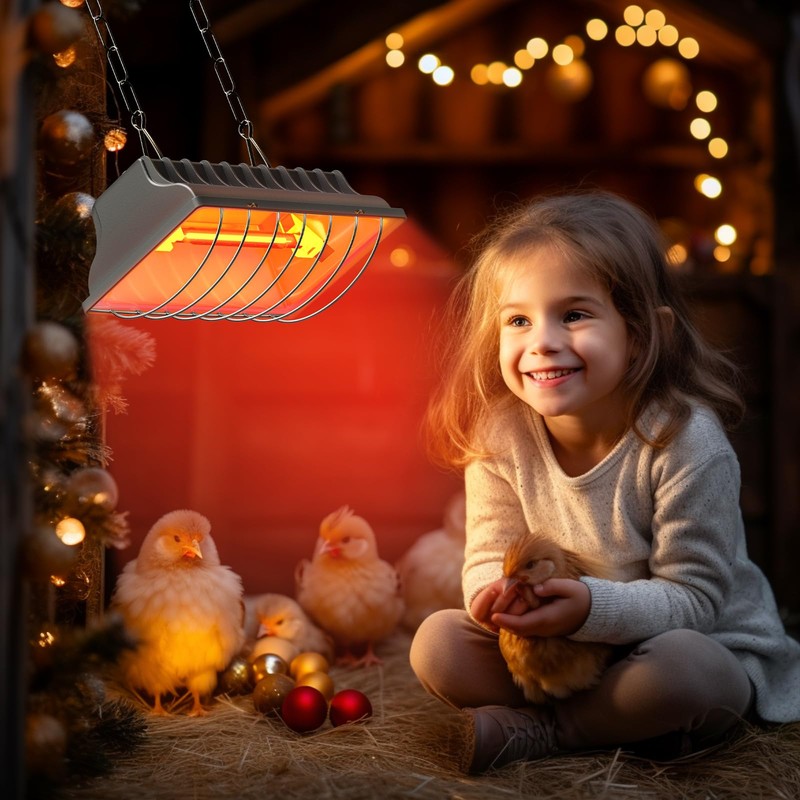 Chtoocy 250W Bulb Repalcement -Heater for 30 Chicks Or Ducklings,7.86ft