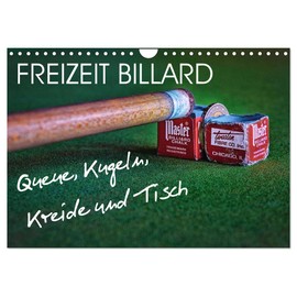 Leisure Billiard Cue Balls, Chalk and Table (Wall Calendar 2026 DIN A4 Landscape), CALVENDO Monthly Calendar