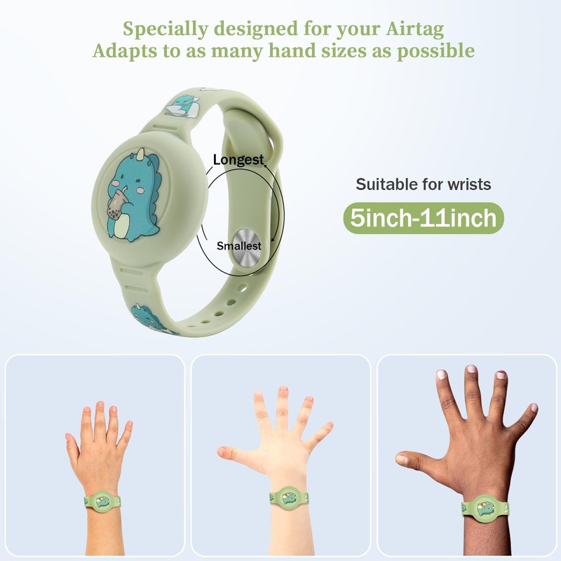R-fun Waterproof Air Tag Bracelet [2 Pack] for Apple Air