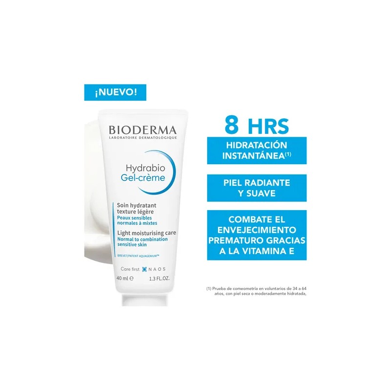 Bioderma Hydrabio Gel Crema Hidratante, 40 Ml