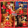 B&D 6FT Valentine Inflatables Outdoor Decorations, Rotating Valentines Bear Inflatable