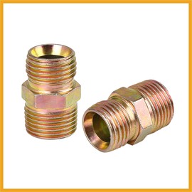 Partuto 3pcs M16 x 1.5mm to 3/8" NPT Male Straight Air Hose Fitting Connector Adapter Replacement