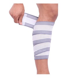 Faxianther Elastic Wrap-around Calf Splint Support Tape Bandage Outdoor Sports Breathable Compression Leg Sleeves Shin Band Ankle Knee Brace Strap Protector Guard, 1 Pc