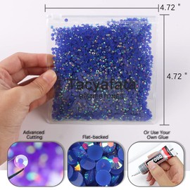 4mm 5000 Pieces Resin Rhinestone for Crafts, Jelly Rhinestones for Nail Art Makeup, Flatback Round AB Diamond Rhinestones, Charms Stones Clothes Shoes Cup DIY Crafts
