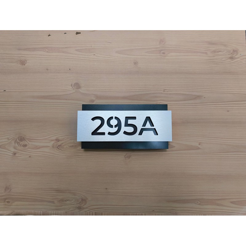 Número para Casa Moderno, Placa Doble de Aluminio y PVC,