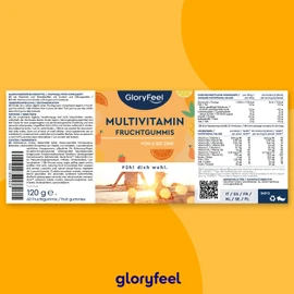 Multivitamin Fruit Gums without Sugar for Children and Adults - With Premium K2VITAL®, Vitamin C, D, B12, Biotin & Zinc - Essential Vitamins & Minerals - Laboratory Tested in Germany