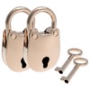 SDTC Tech 2pcs Mini Antique Padlock Retro Vintage Style Bear