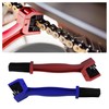 2PCS Motorcycle Chain Brush,Double-Ended Motorcycle Chain Cleaner with Three-Sided and