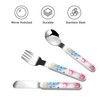 Rainbow Unicorn Kids Knife, Fork and Spoon 3-Piece Set, Stainless