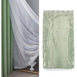 Cortina Opaca de Poliéster Hueca para Dormitorio, Sala de Estar, Fácil Instalación, Descarga Circulante, 1x2 Metros (Estrellas Huecas Verdes de Doble Capa.)