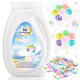 Heigble 160 Count Laundry Detergent Pods Bulk with Scent Boosters 6 in 1 Laundry Detergent Pacs Stain Remover Antistatic Softening Retains Fragrance Gentle Care Fade Resistant