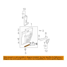 HONDA Genuine Parts Weather Strip R. Access Panel Element Part Number: 72827-SCV-A01