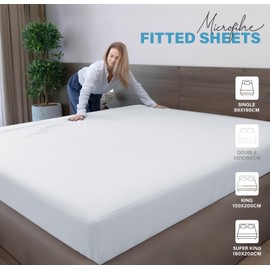 ACRALI HOME Single Fitted Sheet - White Bottom Sheet for Single Bed with 40cm (16 in) Extra Deep Fit Pocket- Hotel Quality Soft 1800 Microfiber Bedsheet - Breathable Shrinkage and Fade Resistant