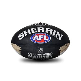 Sherrin AFL Collingwood Magpies Song Football, Size 2