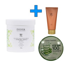 Eveever Aloe Vera Balance Nutrition Cream Large Capacity 450g+Soothing Gel 300ml+Cleansing Foam 100ml / 이브에버 알로에베라 밸런스 영양크림 대용량 450g+수딩젤 300ml+클렌징 폼 100ml