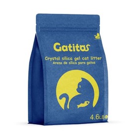 Gatitos Cat Litter Crystals Non Clumping Unscented Silica Gel Cat Litter Lightweight Ultra Absorbment Superior Odor Control Dust Free Low Tracking for Less Mess 4.6LB/Pack*2
