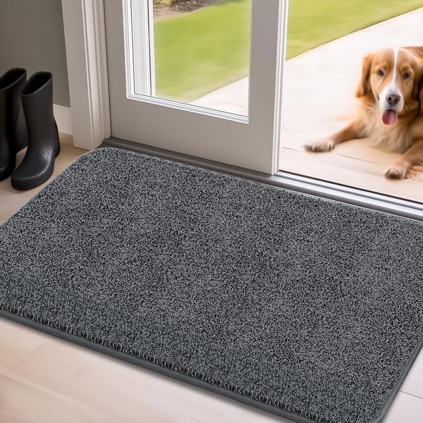 Mibao Door Mat Indoor, 17" x 29.5", Dirt Trapper Entrance