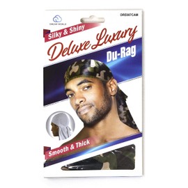 Dream Deluxe Du-Rag Camo Smooth & Thick, Stretchable, Wrinkle Free, 100% Polyester