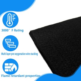 Hxszk Carbon Felt Wick Welding Blanket - Heavy-Duty Fireproof Fabric for Smoker & Soldering, 40"x40" Flame-Resistant Shield, 1 Pack