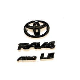 Toyota OVERLAY !! 2019 - 2024 TOYOTA RAV4 LE AWD GLOSS BLACK EMBLEM KIT PT948-42198-02