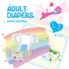 Aimisin Adult Printed Diapers,Large-Kitten and Dinosaur, 7 Pieces for Men