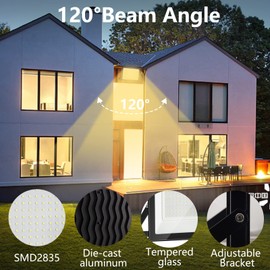 loyal 20 W LED Outdoor Spotlight, 2000 LM Super Bright LED Floodlight, 3000 K Warm White Industrial Spotlight, IP66 Waterproof Outdoor Lamp, LED Outdoor Spotlight for Gardens, Garage, Hallway, Outdoor