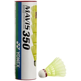 Yonex Mavis 350 Nylon Badminton Shuttlecocks - Yellow, Fast Speed, Durable Performance for Professional and Recreational Play