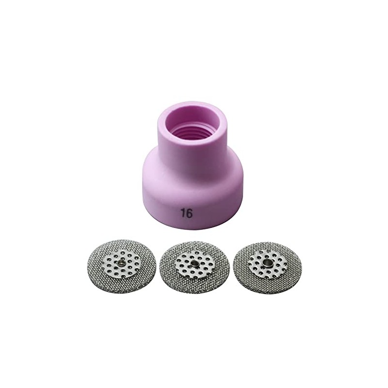 RIVERWELD TIG Screen 53NAbSP3 16# and Champagne Alumina Nozzle Ceramic