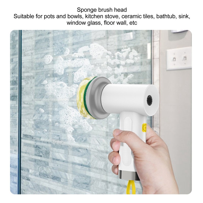 Electronic Cleaning Scrubber Rechargeable Cordless Multi Functional Electronic Handheld Cleaning