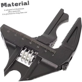 Herramientas Llave Ajustable Cuarto De Baño Plomería Llave Cuarto De Baño Llave De Plomería Fontaneros Llave Cuarto De Baño Llave Llave Grande Gran Apertura Grifo Pequeña Llave (Negro)