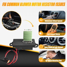 89019089 HVAC Blower Motor Fan Resistor Compatible with 1999-2006 Chevy Silverado GMC Sierra 1500 2500 3500, 2000-2002 GMC Yukon (2 Holes Mounting Flange) Replaces# 973-004, 89018597, 22807122, RU371