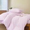 NSNLGSGC Pink Gingham Duvet Cover Set King, Grid Simple Geometric