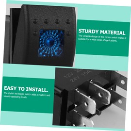 Gatuida 4pcs Motorboat Switch Rocker Switch for Boat Rocker Switch Replacement LED Rocker Switch Marine Boat Rocker Switch LED Light Switch Rocker Switch 12v Switch for Car 12v Switch Pa66