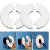 ABS Wall Split Flange Self-Adhesive Tape Round Escutcheon Plate Cover