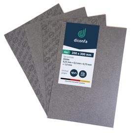 diconfa Elring Abil N Gasket Paper Set of 4 Each 0.25 mm / 0.5 mm / 0.75 mm / 1.0 mm – Oil / Petrol Resistant – Approx. DIN A4 200 x 300 mm – Car / Motorcycle / Scooter / Vintage Car Carburettor Exhaust