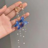Butterfly Tassel Earrings for Women Butterfly Dangle Drop Earrings Blue