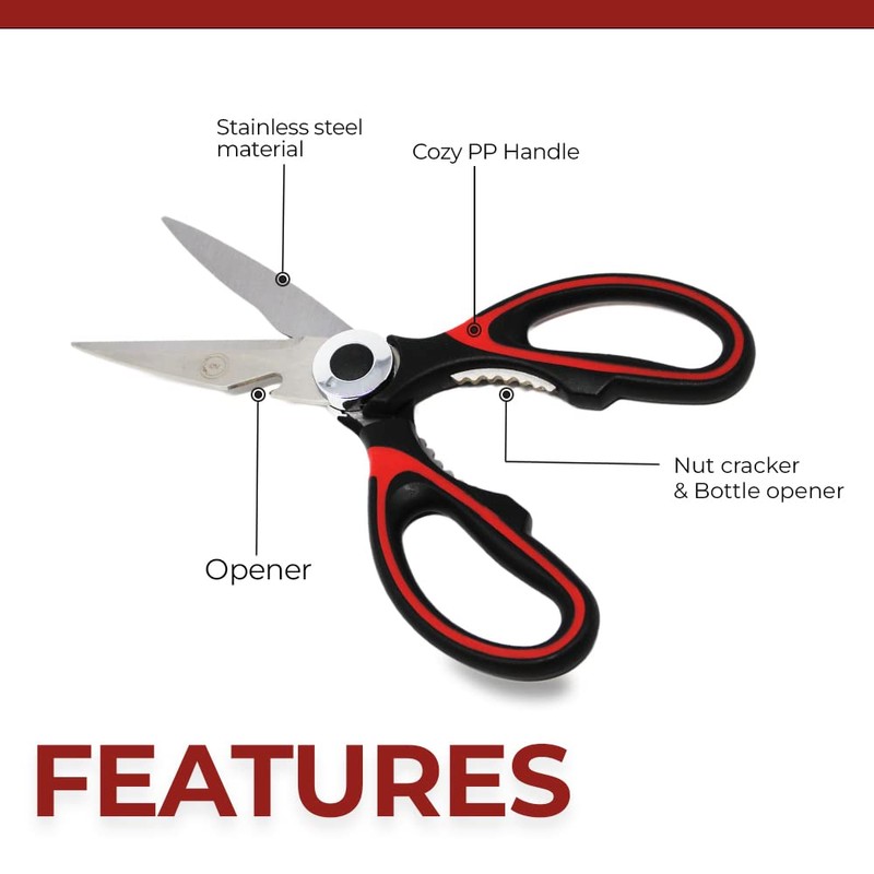 Professional Kitchen Scissors | 2-Pack Ultra Sharp Stainless Steel Kitchen