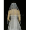 "Handmade" 1T White Bridal Fingertip Length Rattail Edge Wedding Veil
