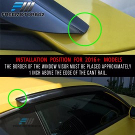 SDZ Window Visor Deflector Sun Vent Rain Wind Guard Shade Fit 10-22 Chevy Camaro