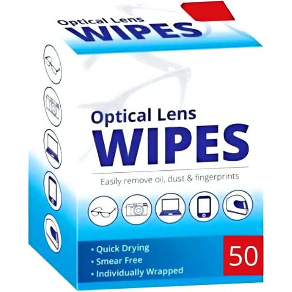 Smoldr Optical Lens Wipes Individually Wrapped Quick Drying Formula and